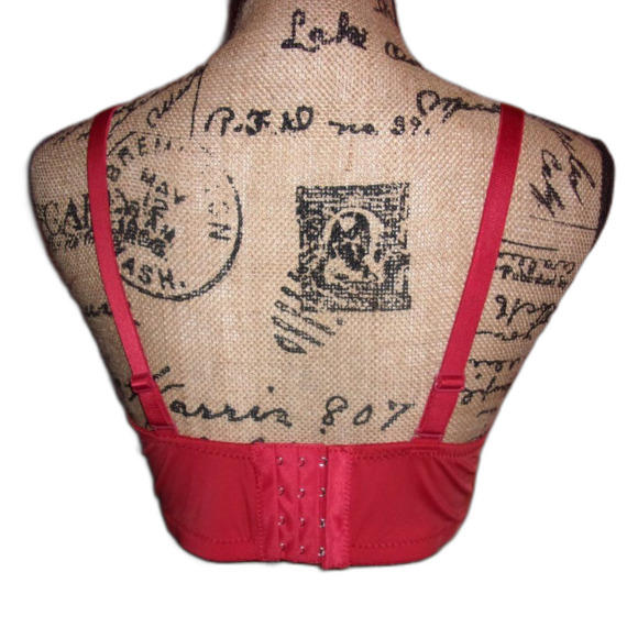 Youmita 40DDD Red Floral Lace Bra NWT - Picture 4 of 12